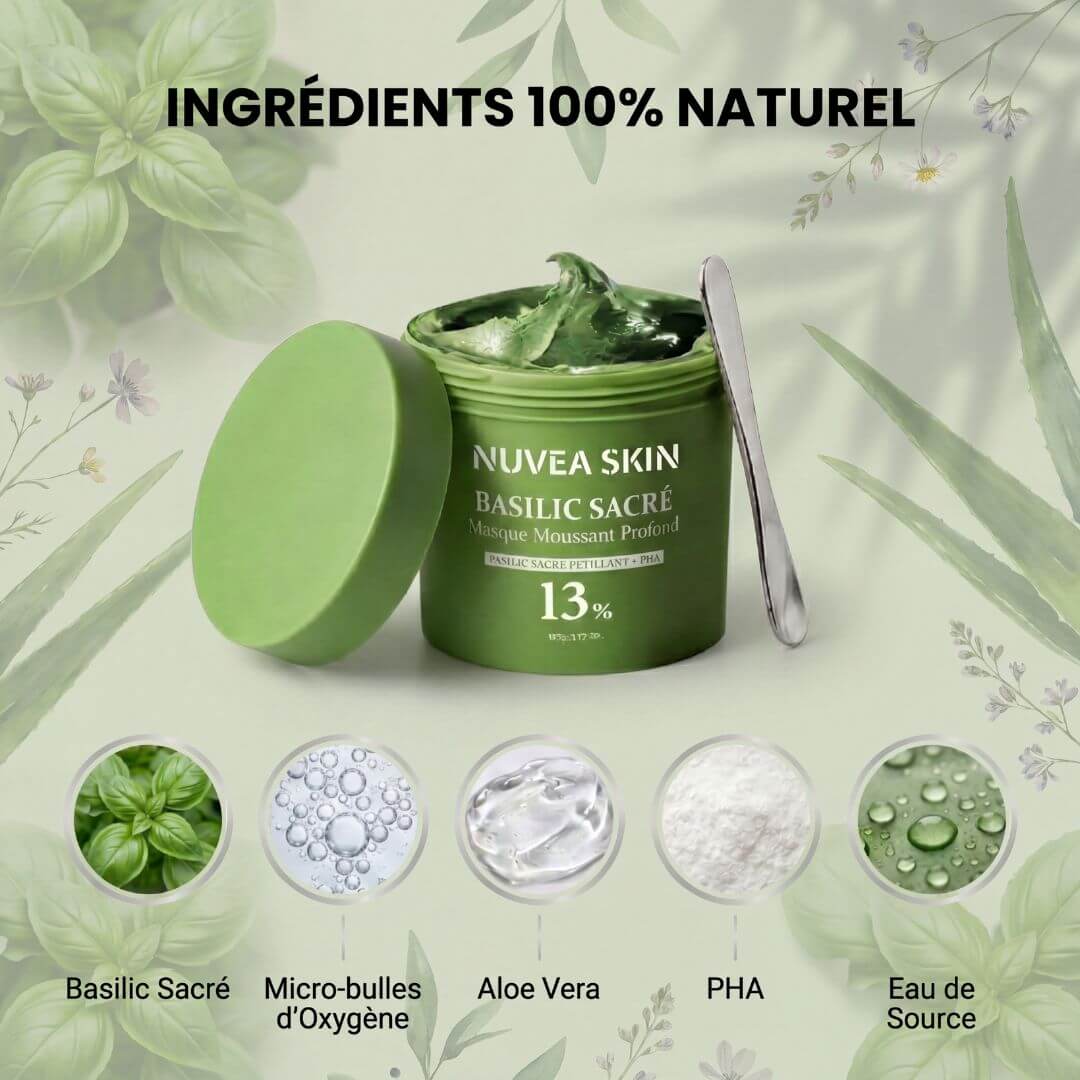 Masque Bulles Purifiant au Basilic Sacré